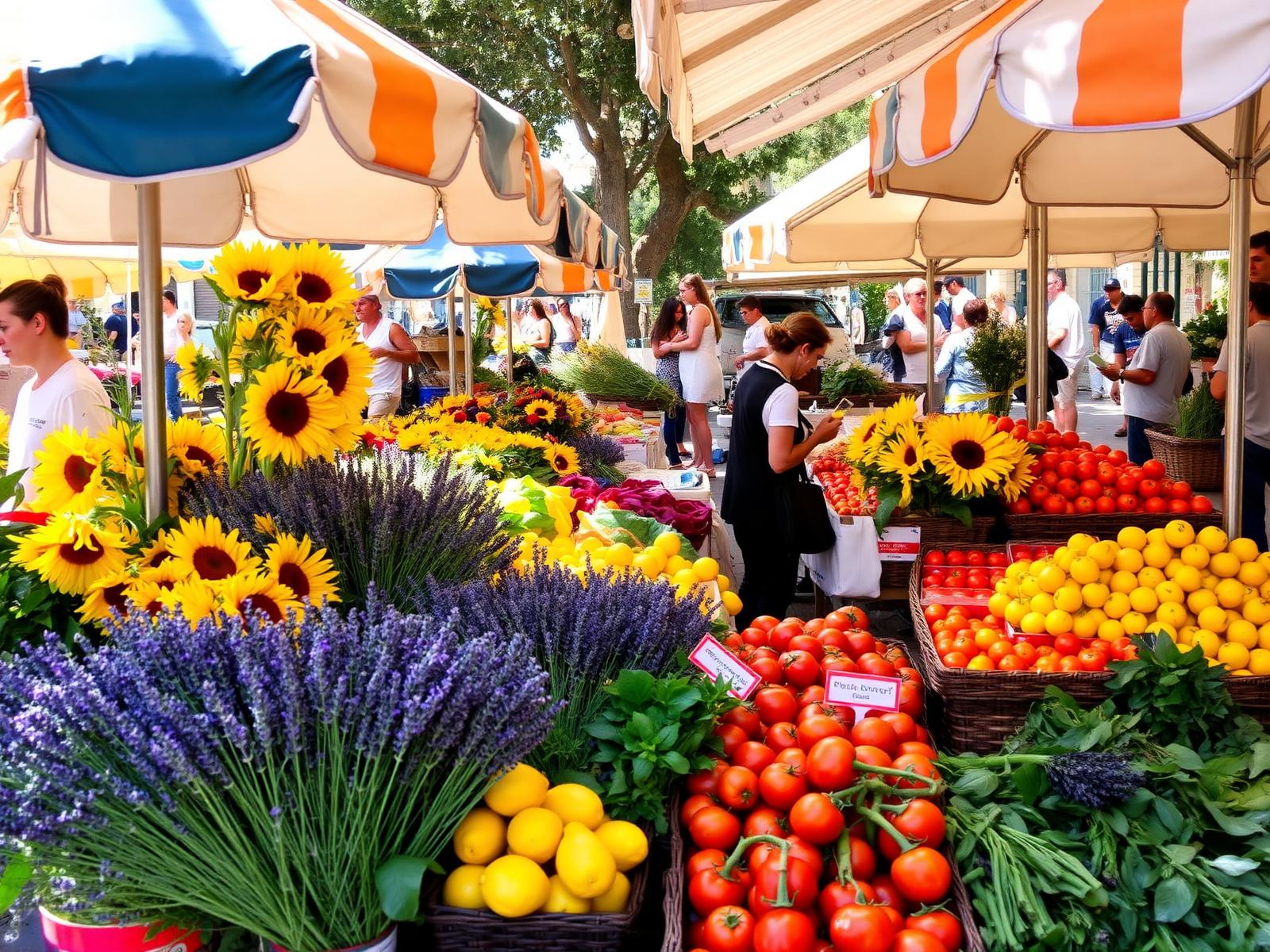 Provençal village morning market
